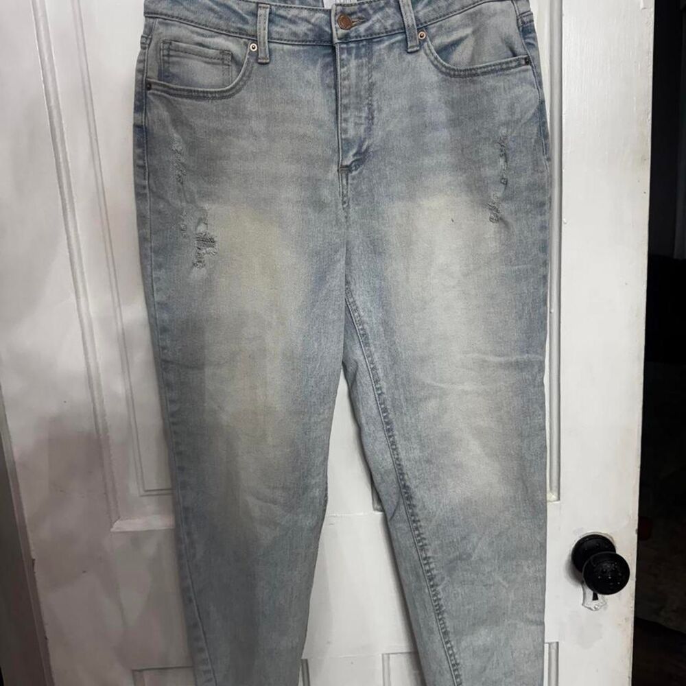 Time-and-tru Women's Blue and Grey Jeans